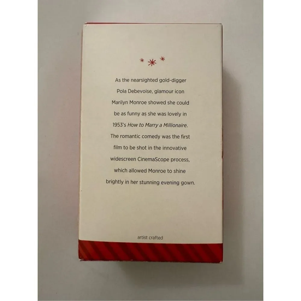 Hallmark Keepsake Ornament‎ 2014 How to Marry A Millionaire Marilyn Monroe - NEW
